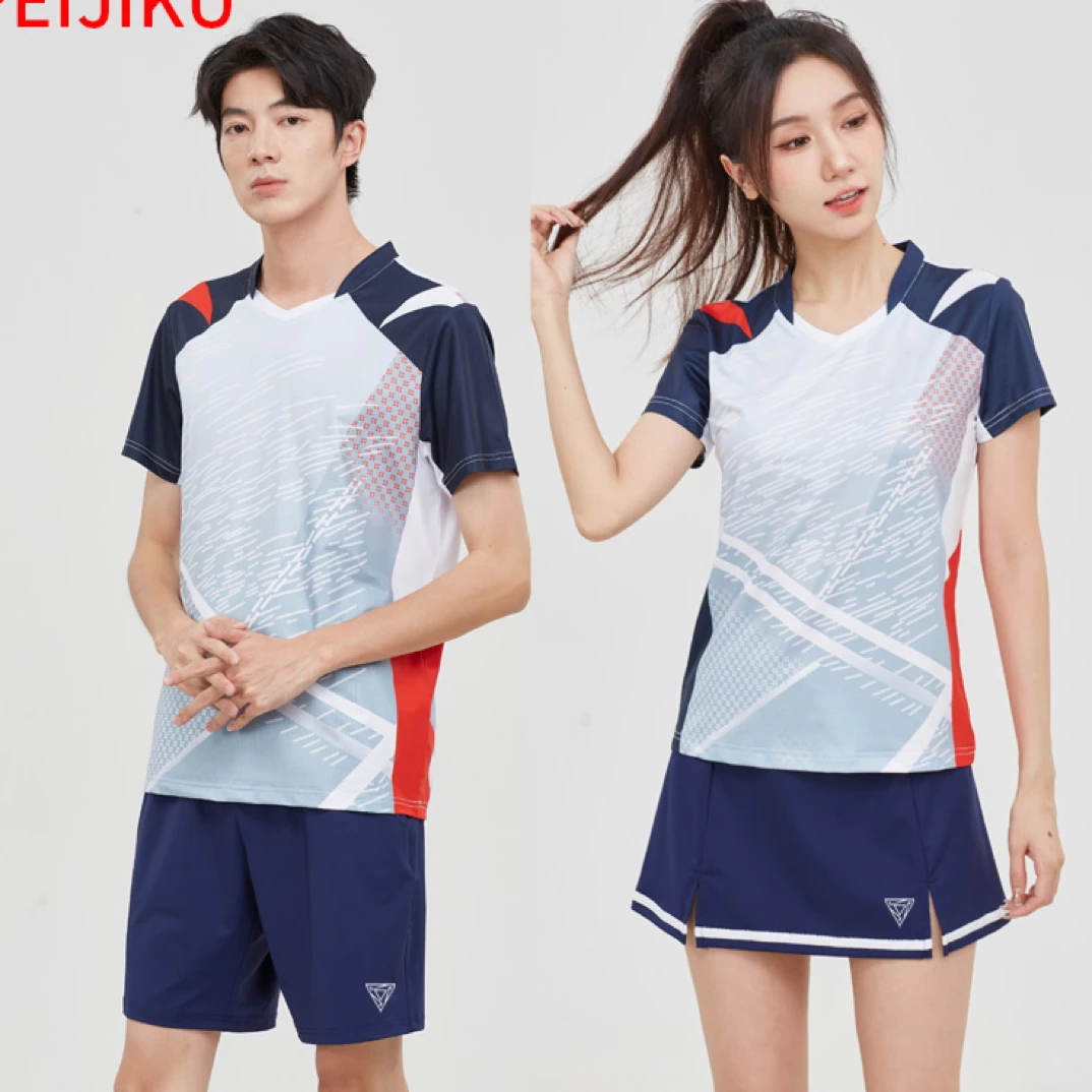 羽毛球服套装运动短裤速干上衣透气乒乓网球服气排球男女球服定制