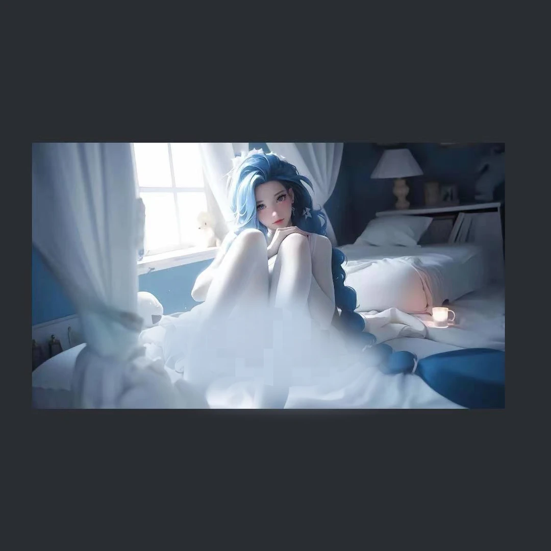 《英雄联盟C款》挂画白丝金克斯卧室电竞房40*80