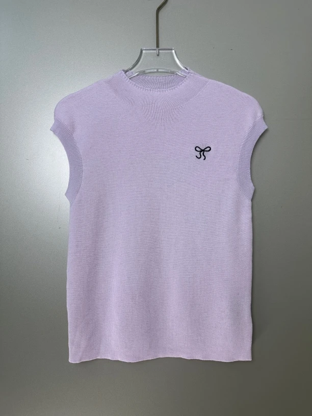 99蝴蝶结时尚休闲百搭无袖圆领羊毛小衫（直播间链接对应价格）