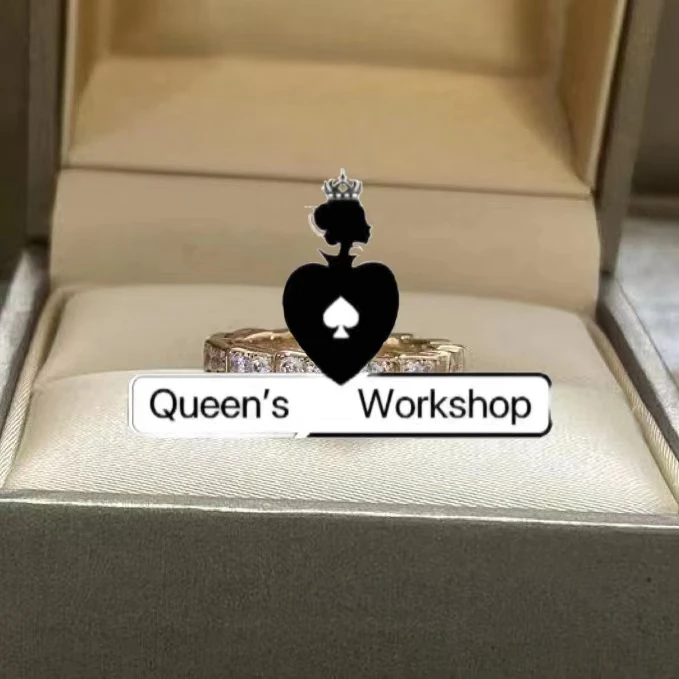 铜合金合成锆石戒指 【Queen's】13997-99轻奢满钻蛇骨戒指香槟金