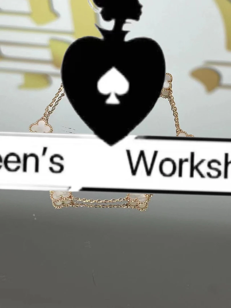 铜合金莫桑石手链 【Queen's】12998-90时尚迷你白六花手链香槟金