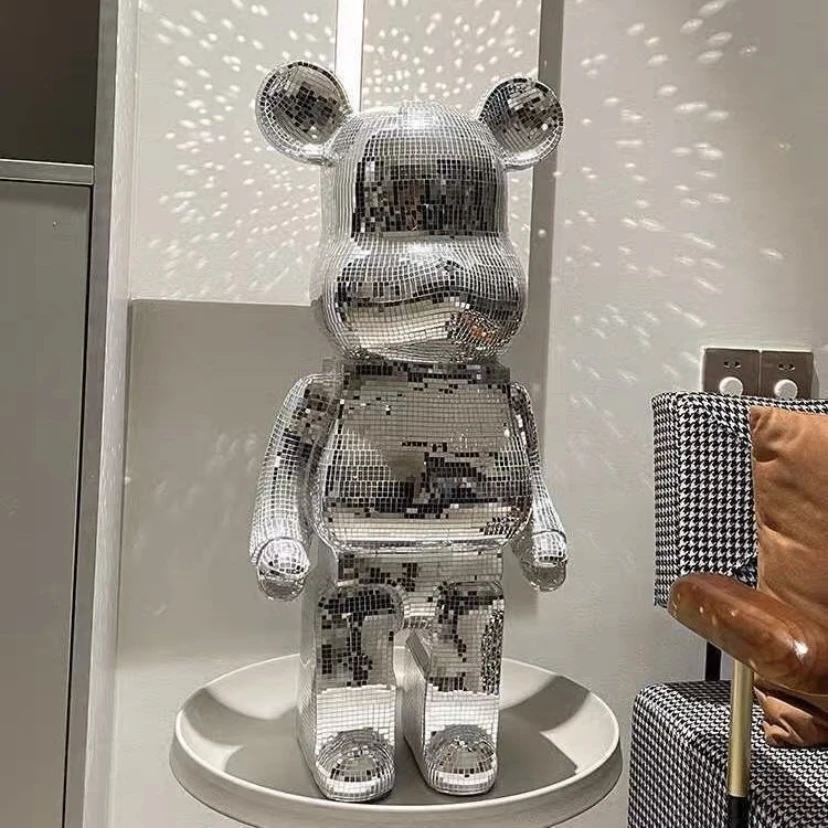 满天星贴玻璃熊网红家居客厅电视柜旁装饰品店面落地大号摆件