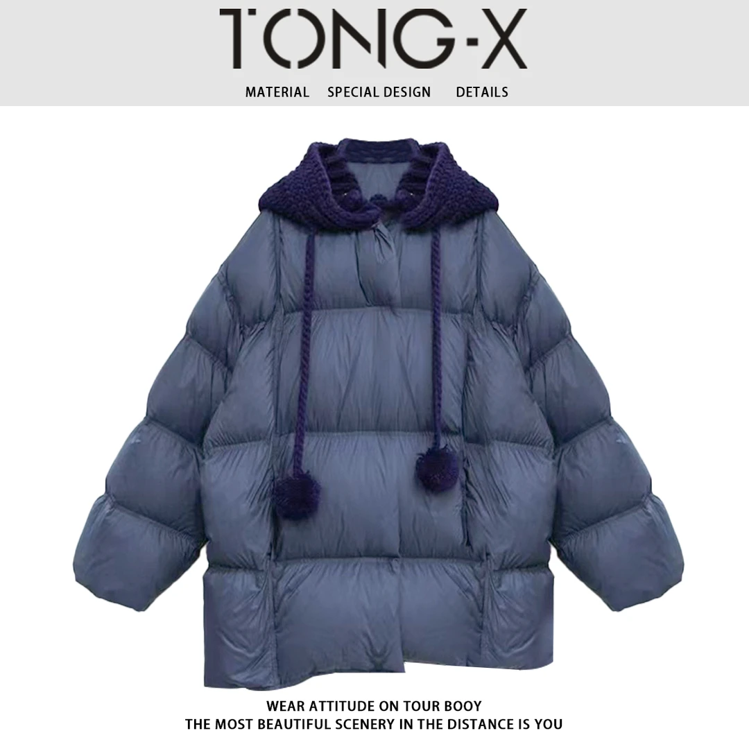 TONG-X 新款时尚百搭舒适净版保暖90白鸭绒羽绒服 L2203