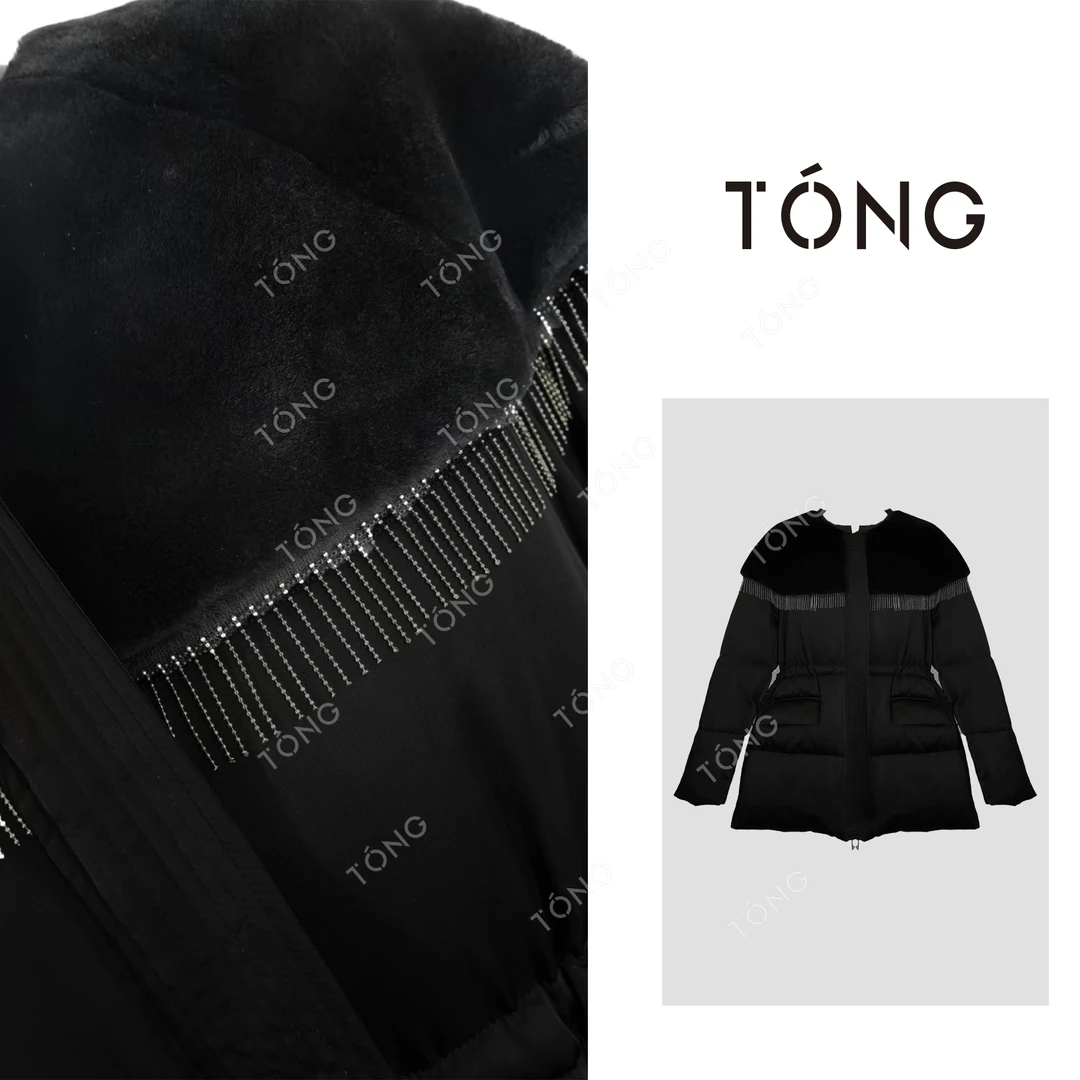 【奢享柔暖】桑蚕丝冬季新款时尚保暖新国标90白鹅绒羽绒服 GW306