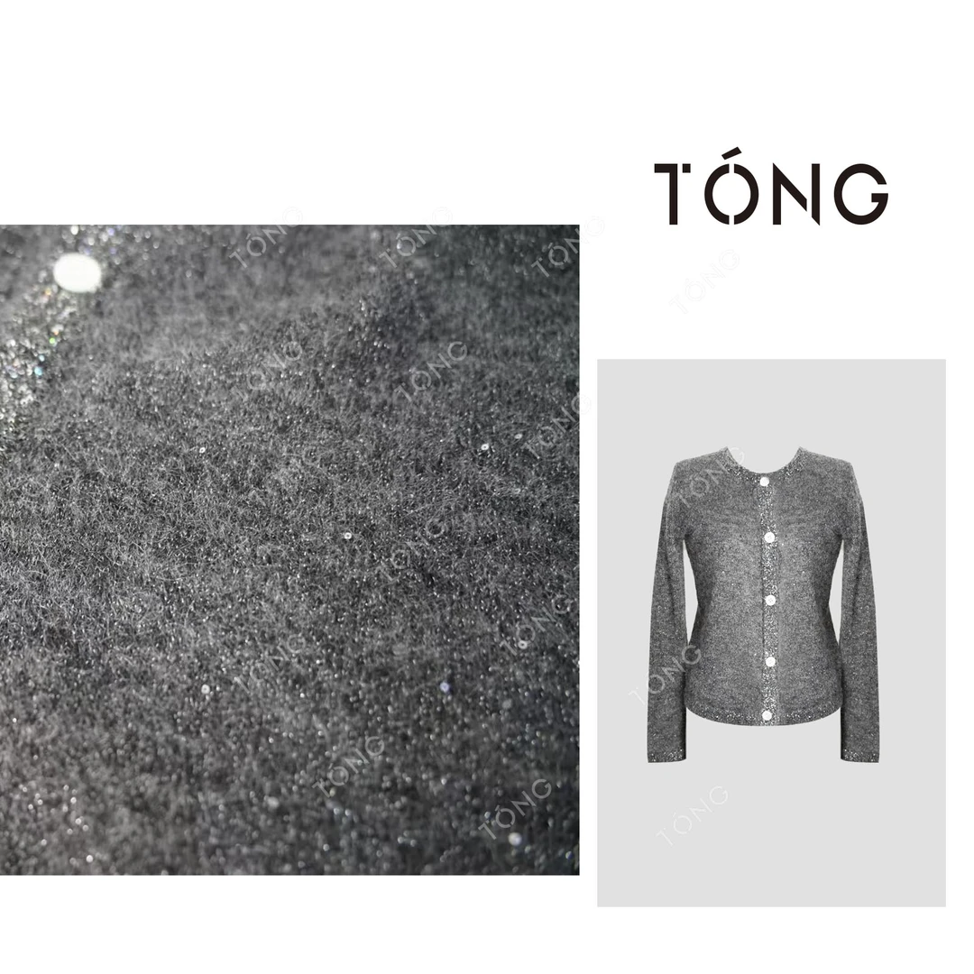 【简约亮片】马海毛+羊毛早秋百搭开衫毛针织衫 GM025