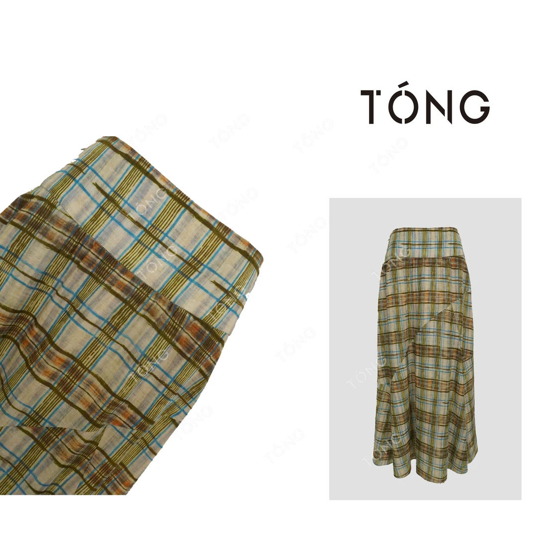 【洋人必备】洋气女孩必备的格半身裙鱼尾裙度假裙 G00730