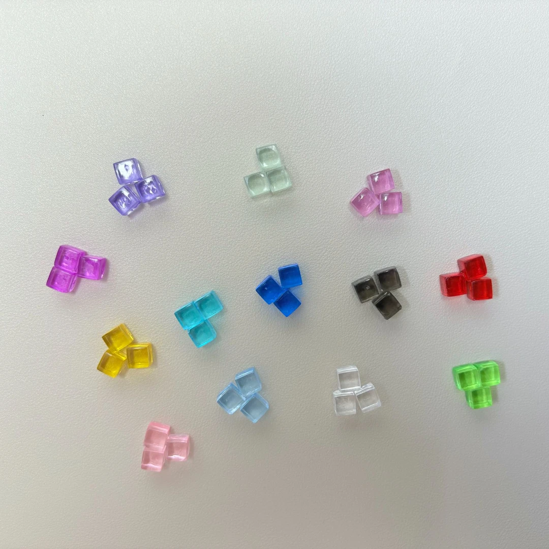 (双许愿+对碰)DIY高透不夜光小冰块8mm 1包15个左右