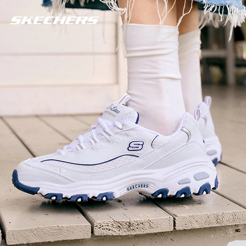 Skechers斯凯奇熊猫鞋女子新款轻便低帮小白鞋休闲老爹鞋运动鞋