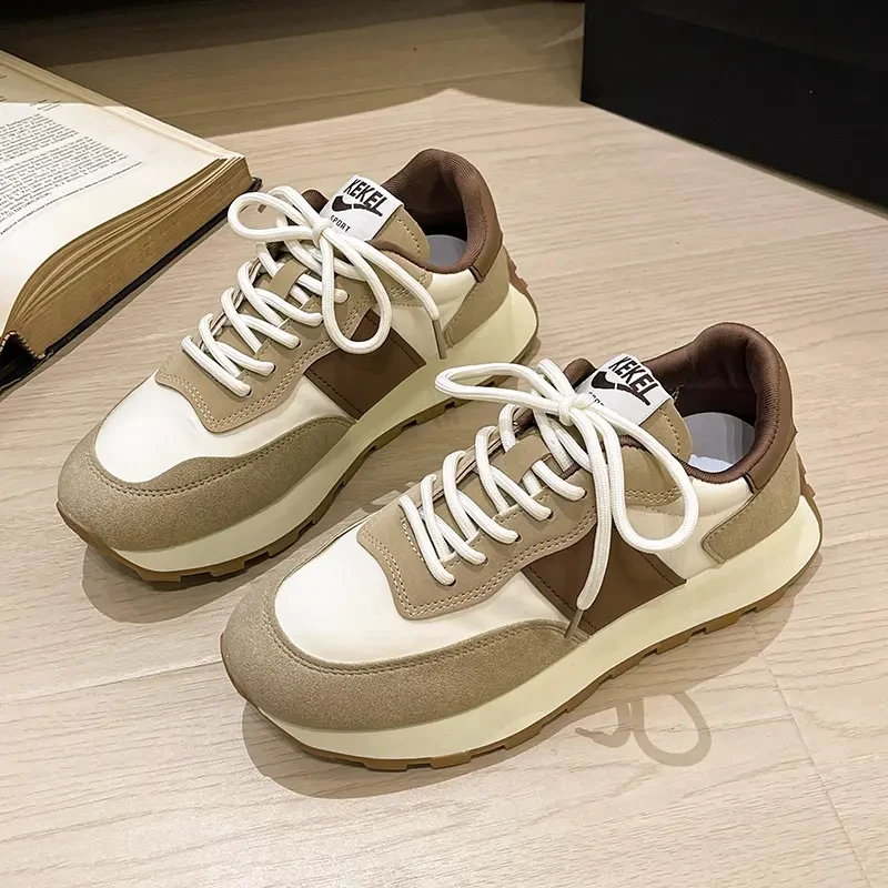 阿甘鞋女款2023年新款秋季休闲运动女鞋爆款厚底老爹鞋网红小白鞋