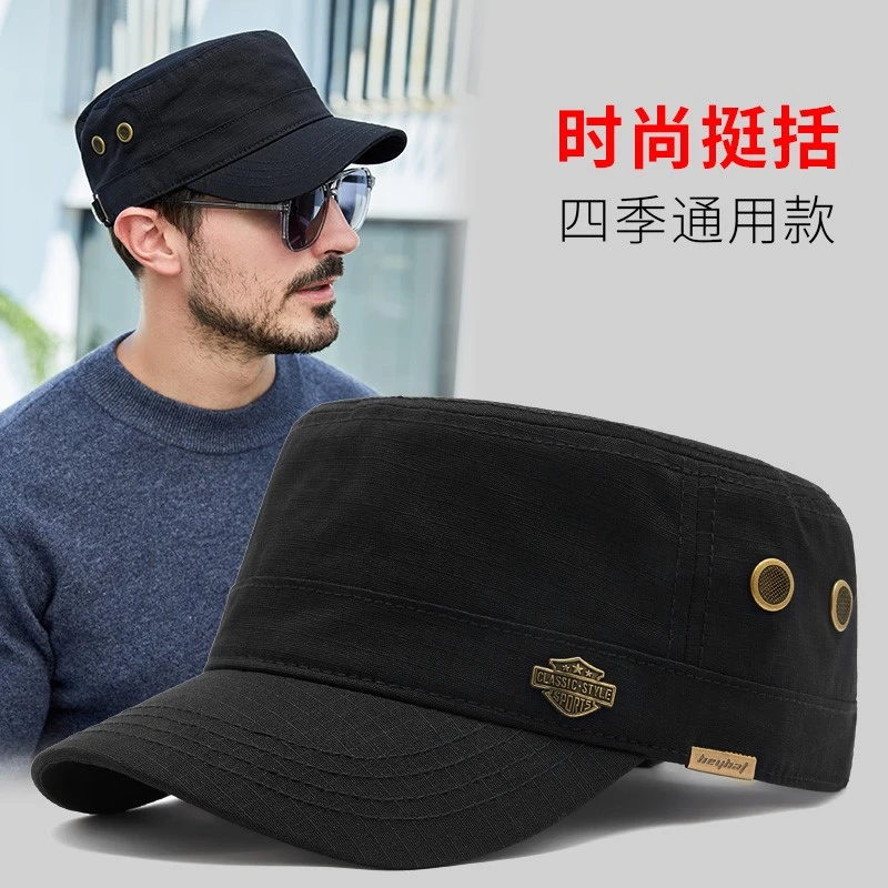 秋天帽子男季鸭舌帽韩版潮牌时尚户外休闲防晒太阳帽短檐平k