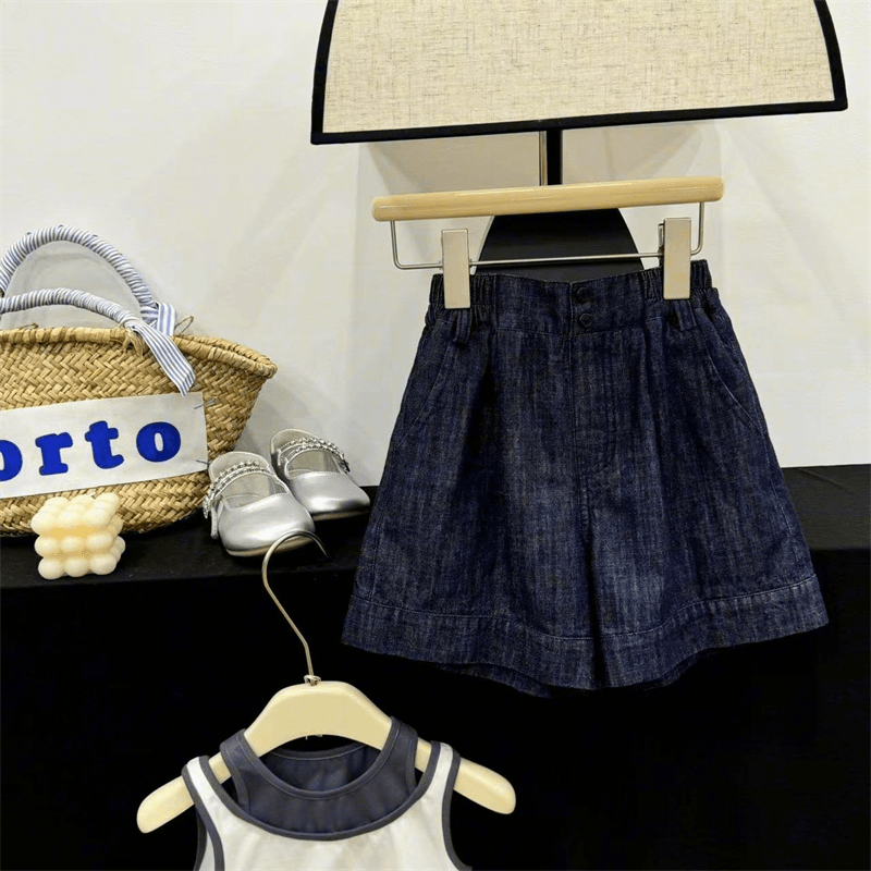 【牛仔短裤】女童短裤薄款牛仔裤夏季女孩百搭a字热裤儿童洋气裤