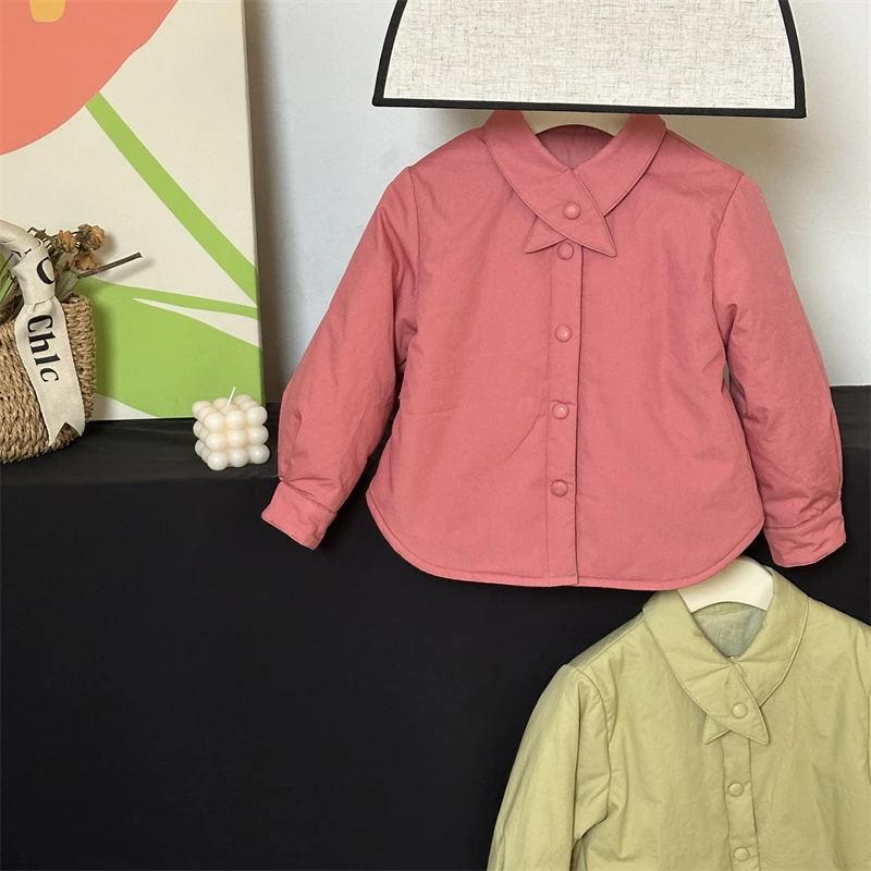 【现货】女童冬装棉服23新款中大童春秋时尚纯棉夹棉棉内胆宝宝棉衣
