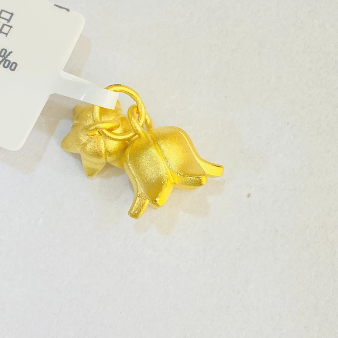 【旺旺专享】足金吊坠 经典风铃花 1.08