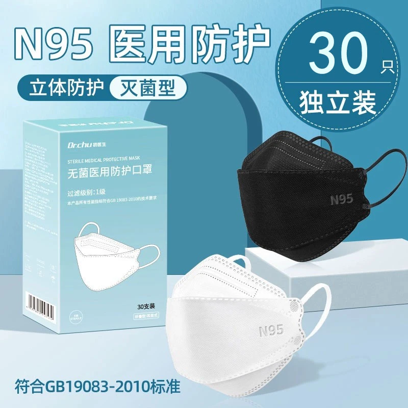 初医生n95级无菌医用防护口罩医疗级别女高颜值秋冬款式独立包装