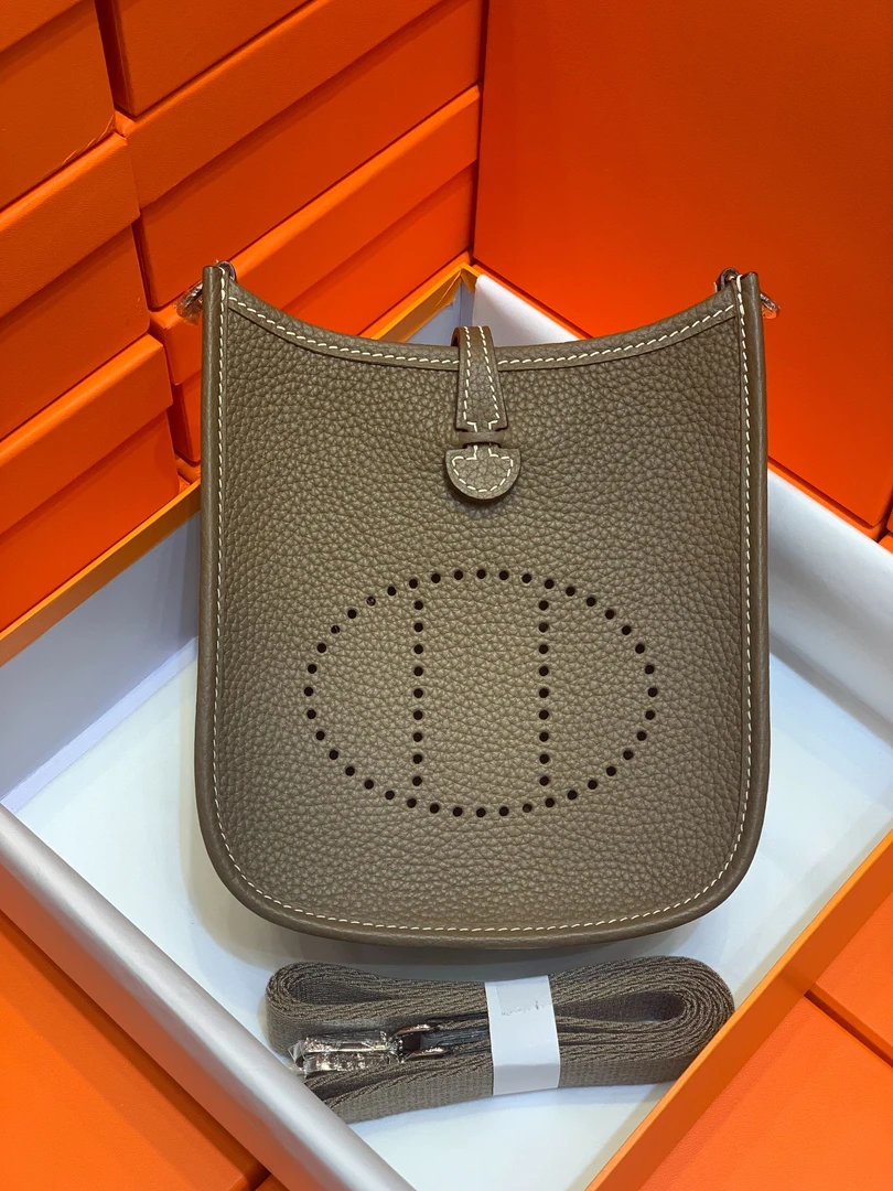 【亏米价清】MINGDIAN牛皮全蜡线缝制女士单斜挎肩包