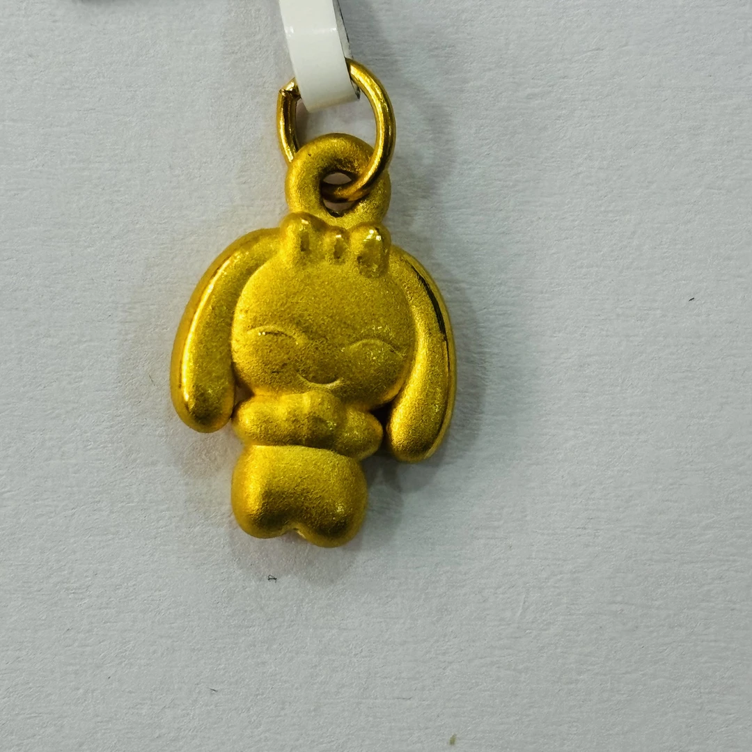 【夏夏专享】足金999饰品 垂耳兔吊坠 1.52 GP