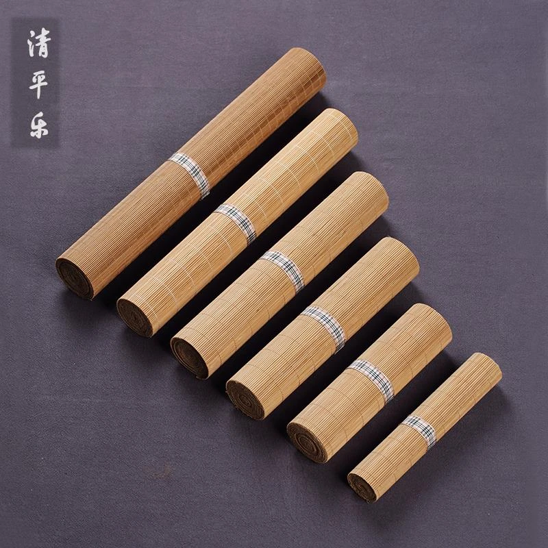 茶席竹席泡茶茶盘垫竹编茶垫防水中式禅意复古茶道桌旗竹垫竹制