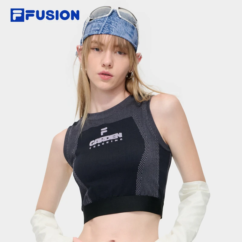 FILA FUSION斐乐无袖背心女外穿运动时尚健身短款上衣T11W431103