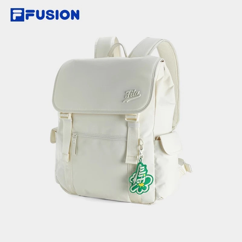 FILA FUSION斐乐潮流款背包2024夏款翻盖双肩包电脑包 T13U422101