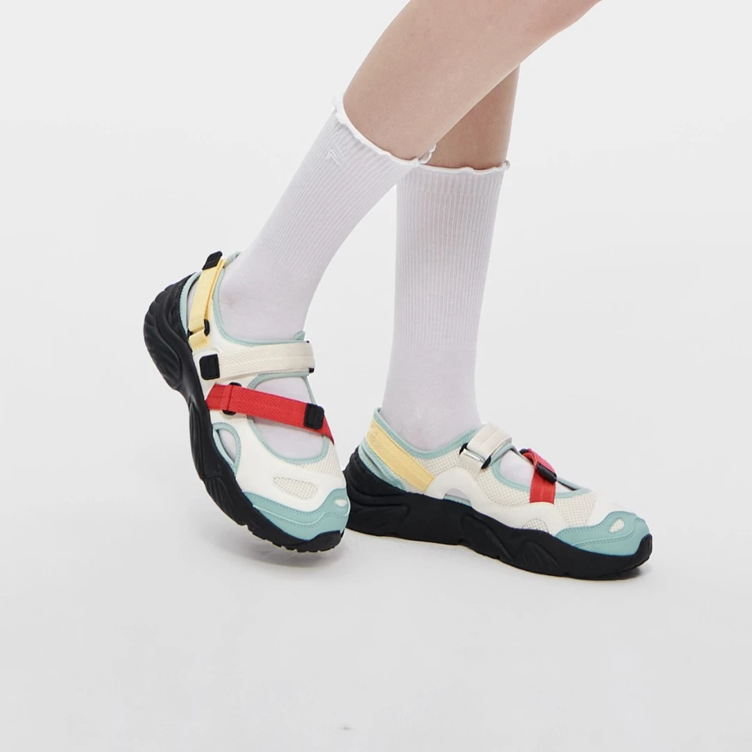 FILA FUSION斐乐潮牌海螺夏新款男女款厚底百搭凉鞋鞋T12W321401