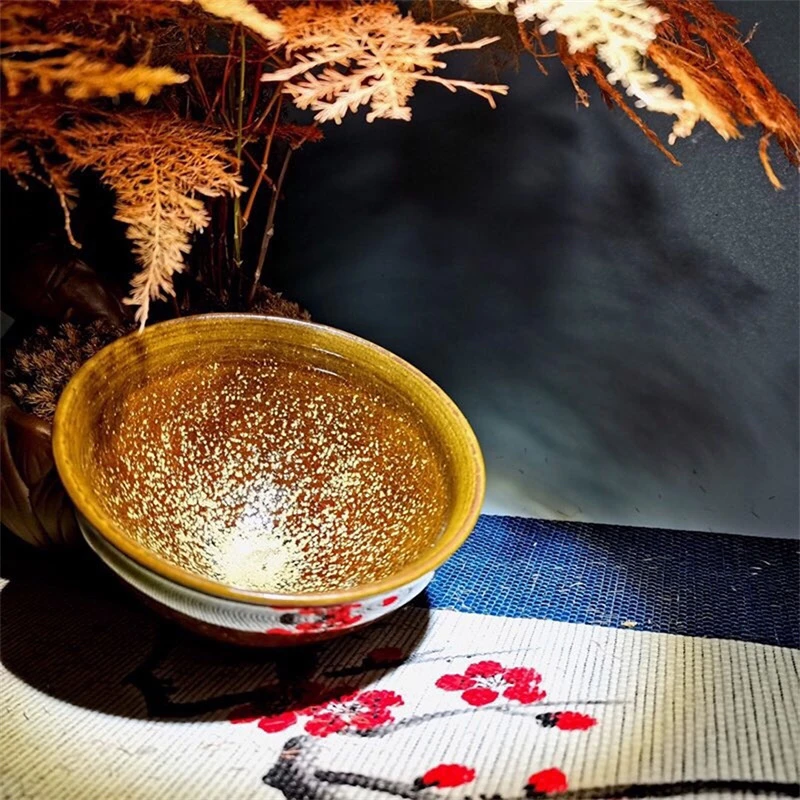 [陈平建盏花月夜小雏菊主人杯好盏]茶道建阳建盏单杯收藏茶具茶礼