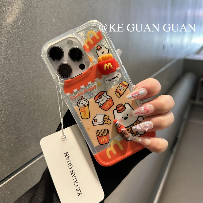 ins风立体麦当当西高地苹果15Promax手机壳14pro小众13趣味女硬壳