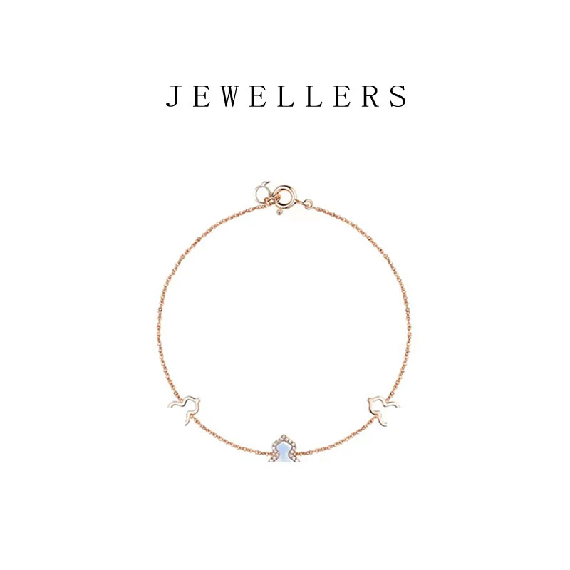 铜合金手链 经典玫瑰金白葫芦手链时尚小众轻奢手链045