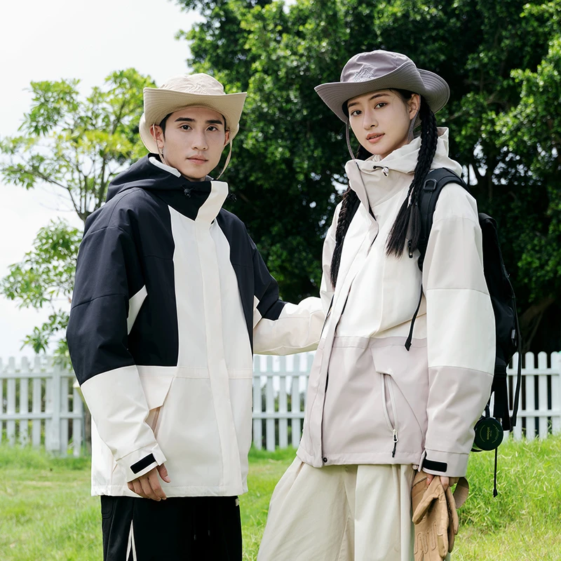 晋文新罗思威LORSVIEE男女同款时尚多功能超级冲锋衣三合一