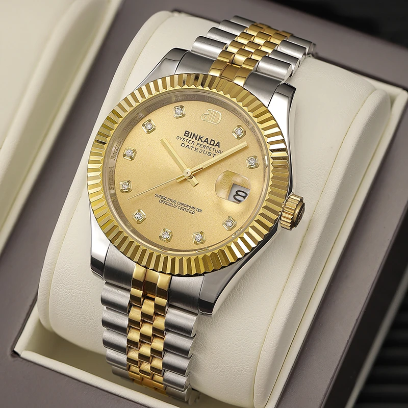 【阿龙专属】宾卡达/binkada日志系列潮流男士全自动机械腕表-8807