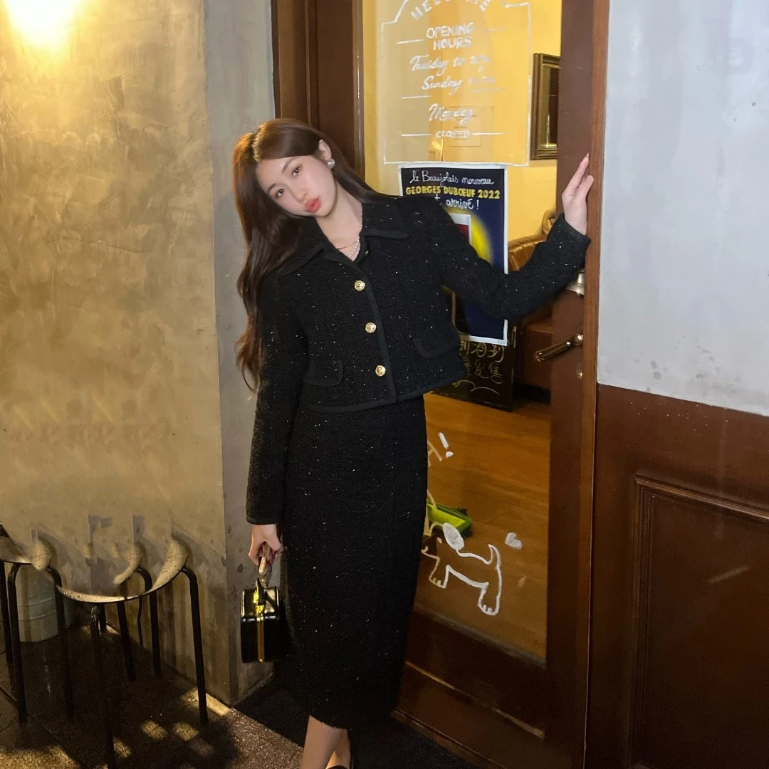 【黑胶唱片】<年终大促>小香风时尚轻奢女装洋气上衣短羽绒外套