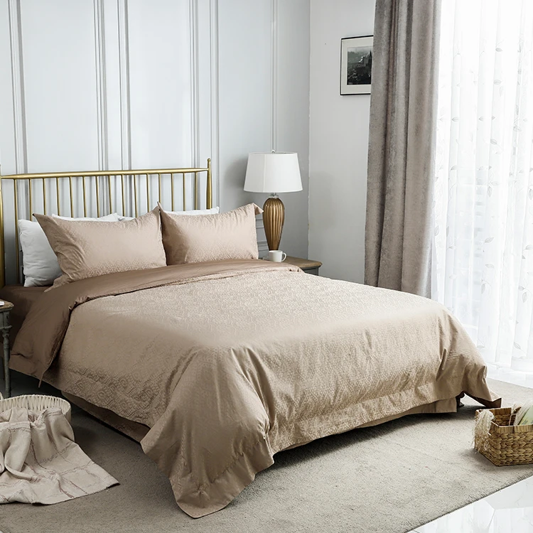 欧百床上用品四件套花辰月夕提花秋冬床单床品贡缎全棉