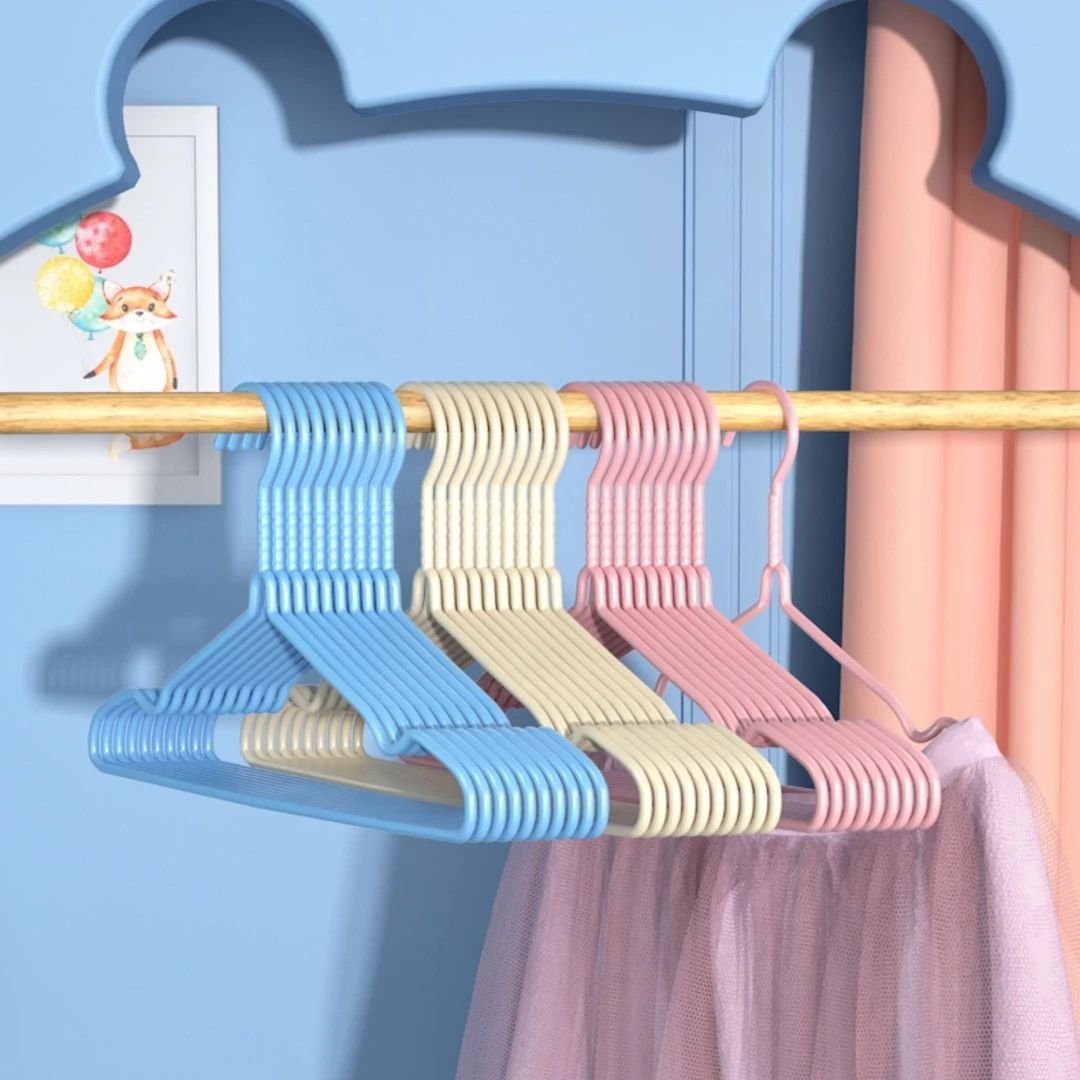小孩家用防滑无痕晒衣衣撑衣挂晾衣服中童可爱新生儿小衣架衣服架