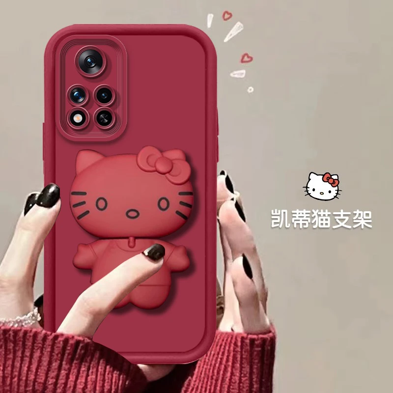【荣耀V40】网红爆款猫猫支架款可爱全包保护硅胶防摔手机壳