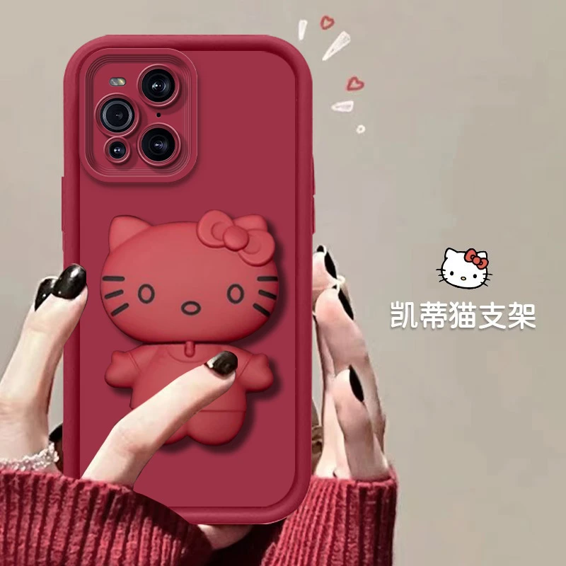 【OPPOFINDX3/FINDX3PRO】网红爆款猫猫支架款可爱硅胶防摔手机壳