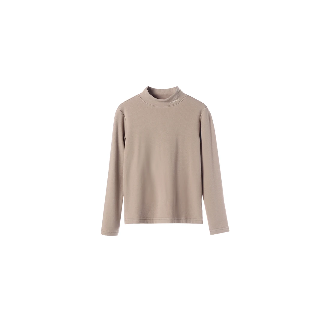 硬货哥    半高领长袖磨毛T恤241105