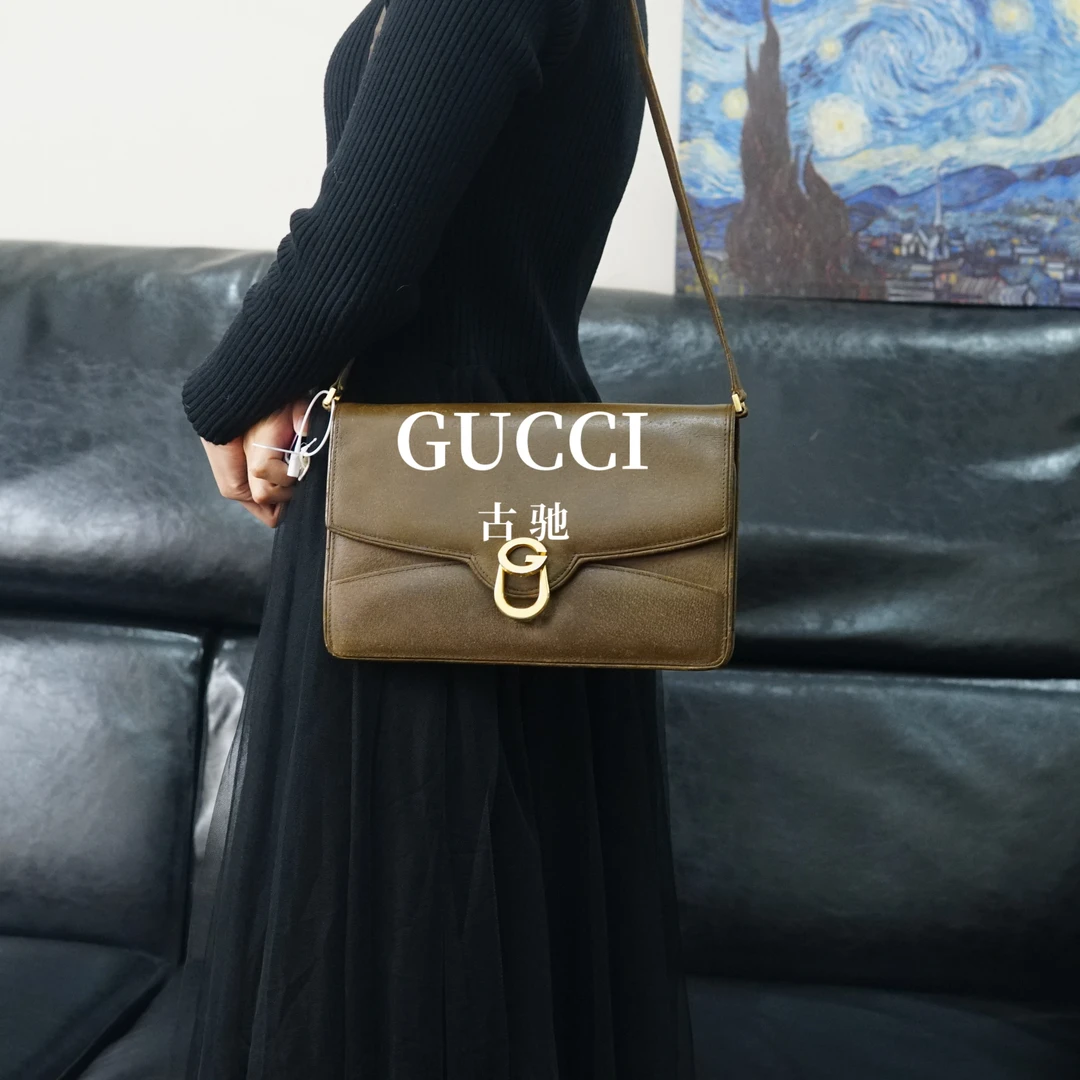 95新 GUCCI/古驰 翻盖单肩包/FYPJ09017401/7401