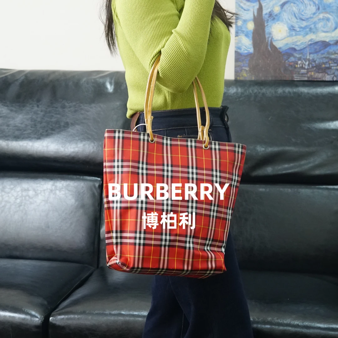 95新 BURBERRY/博柏利 巴宝莉 格纹单肩包/HD11211880/1880