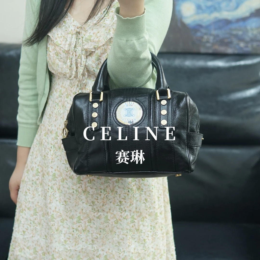95新 Celine/思琳 黑色枕头手提包/瑟琳/FYBB09503031/3031