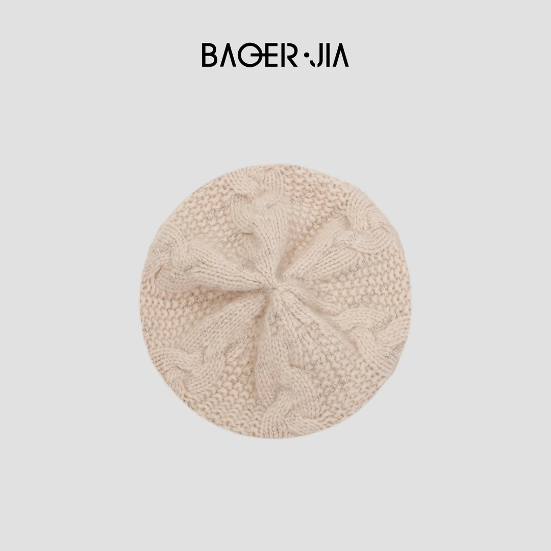 3-【优雅精美】宝儿家BW03323309秋冬女士时尚保暖针织洋气贝雷帽