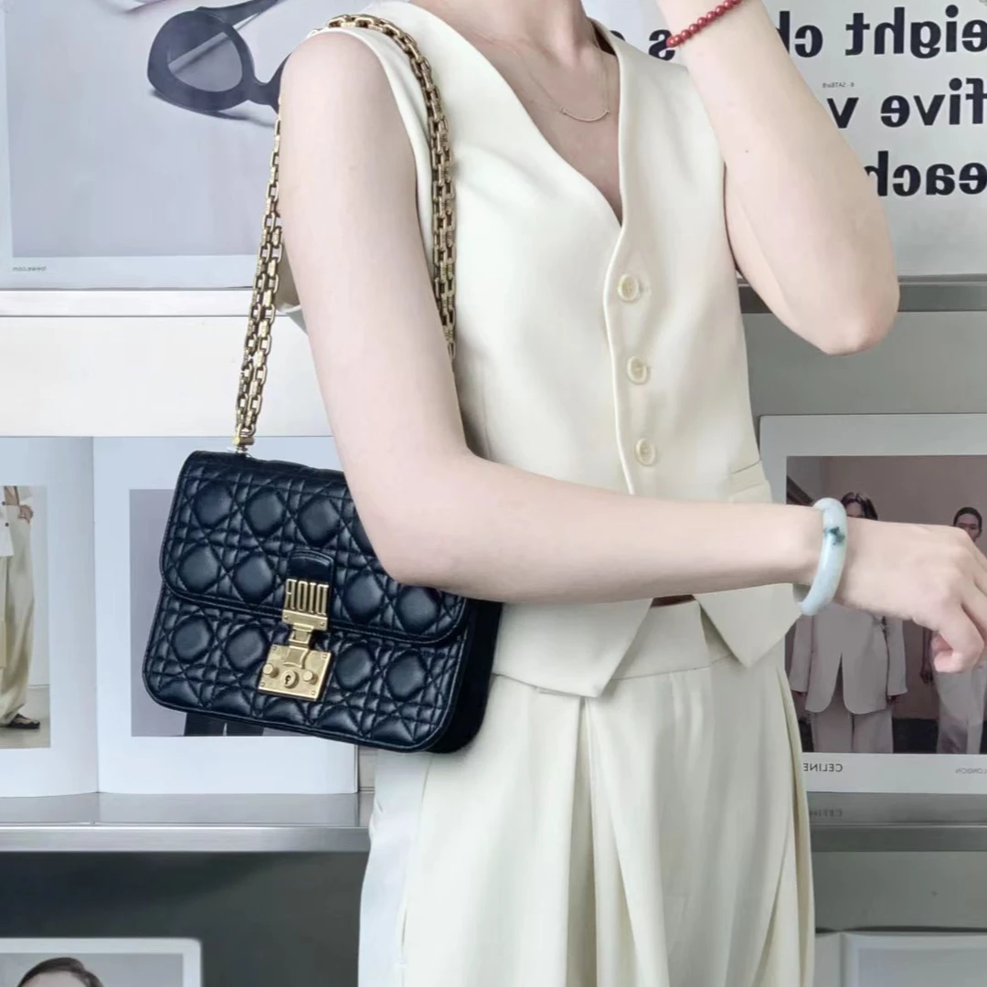 99新 DIOR/迪奥 Dior miss黑金单肩斜挎包/公价无/甄选