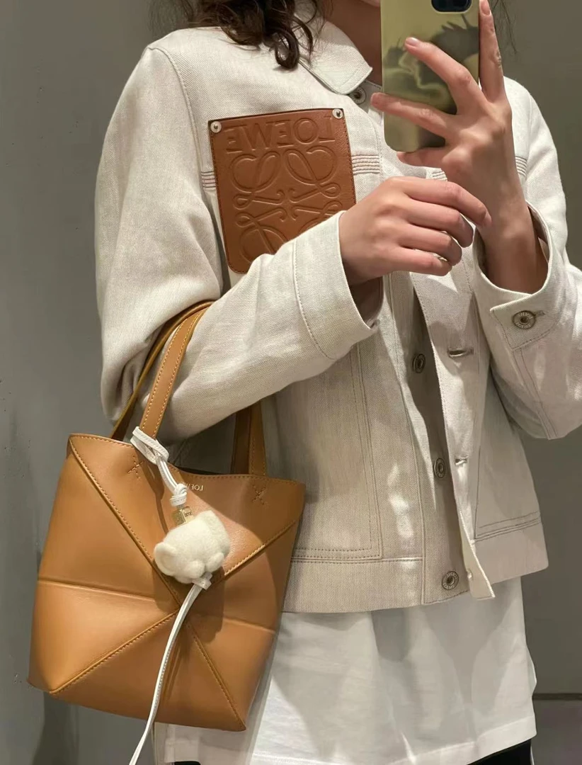99新 LOEWE/罗意威 罗意威 puzzle fold tote mini棕/公价无/甄选