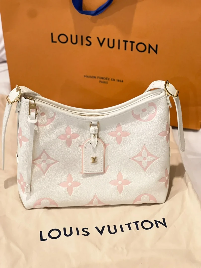 99新 LouisVuitton/路易威登 carryall小号草莓牛奶/甄选