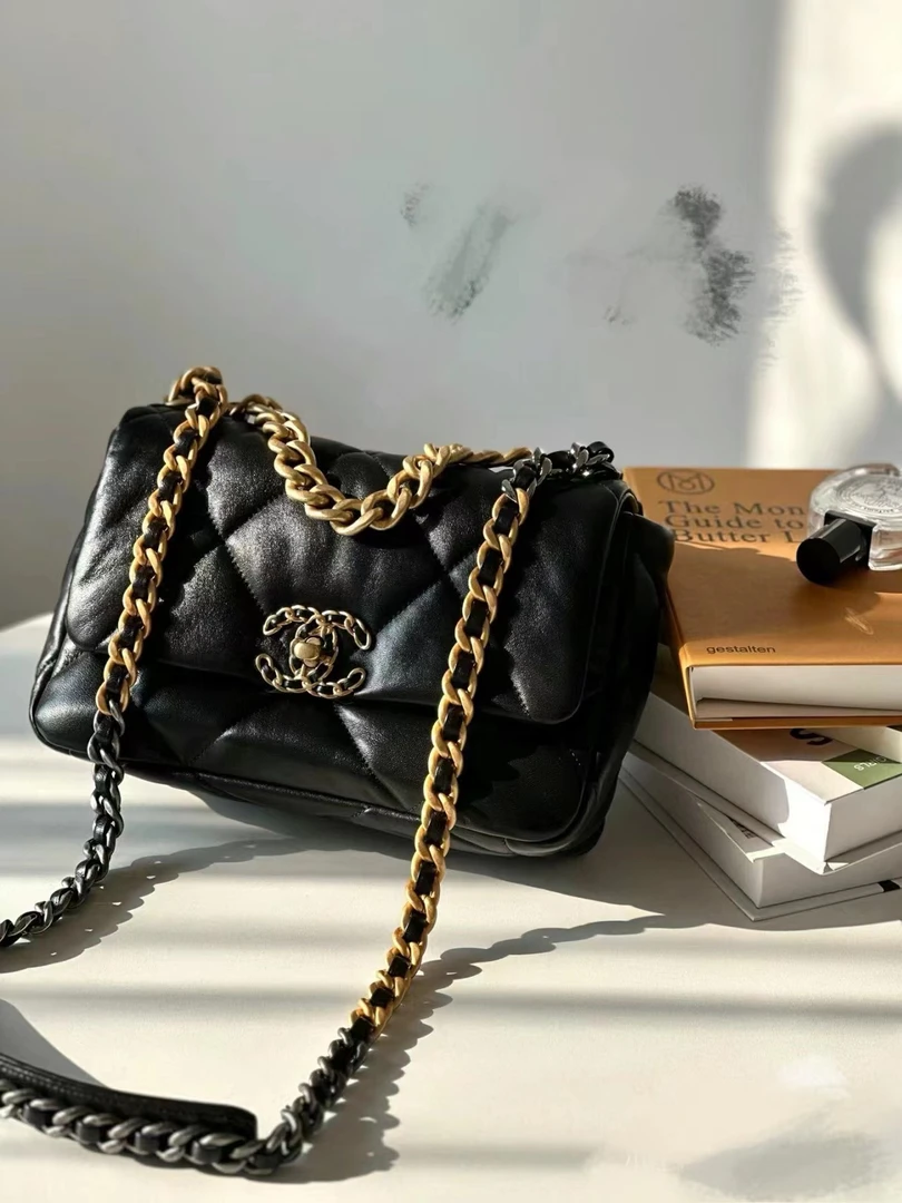 99新 Chanel/香奈儿 chanel 19bag小号黑金/公价无/甄选