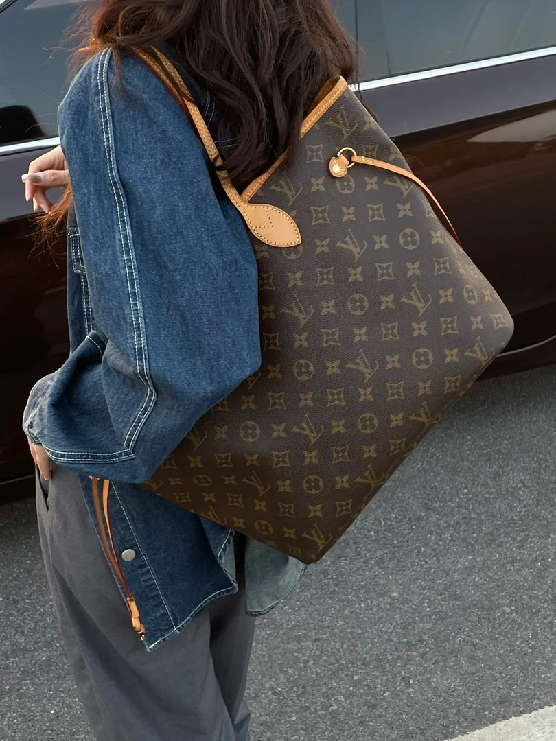 99新 LouisVuitton/路易威登 lv neverfull中红内/公价无/甄选