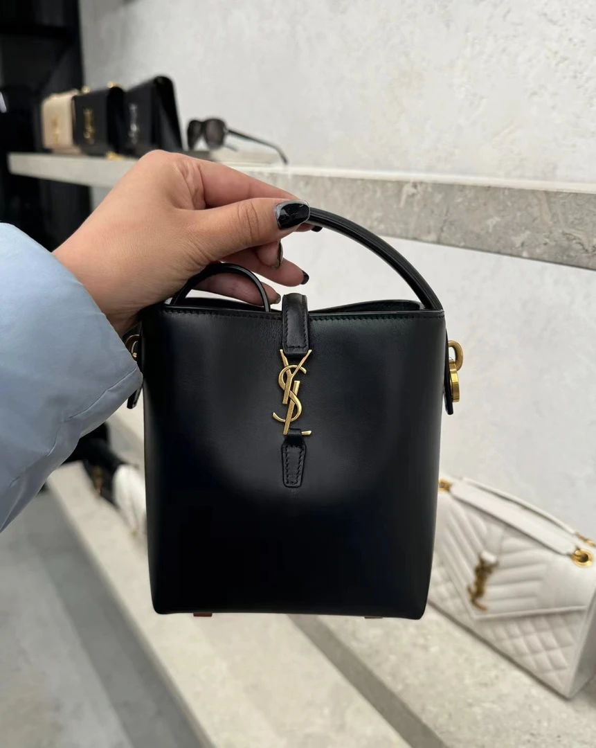 全新未使用 YSL/圣罗兰 YSL le37水桶mini黑金/公价无/甄选