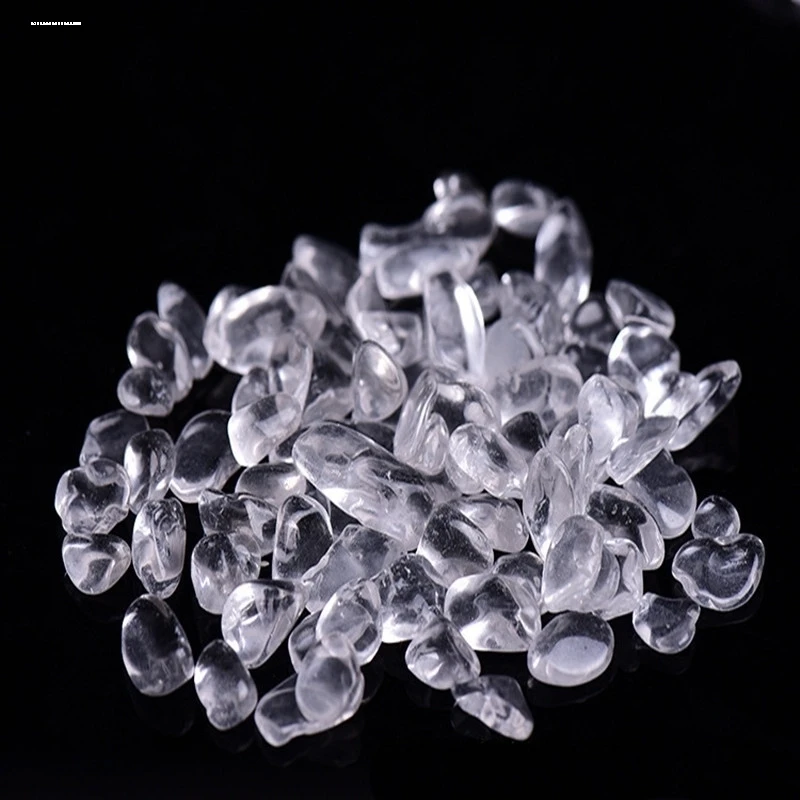 透亮白水晶碎石水晶消磁摆件铺鱼缸水晶