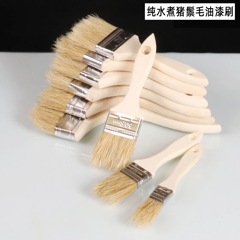 猪毛刷子 工业油漆刷 不掉毛木柄刷子 耐高温烧烤刷 加厚食品刷