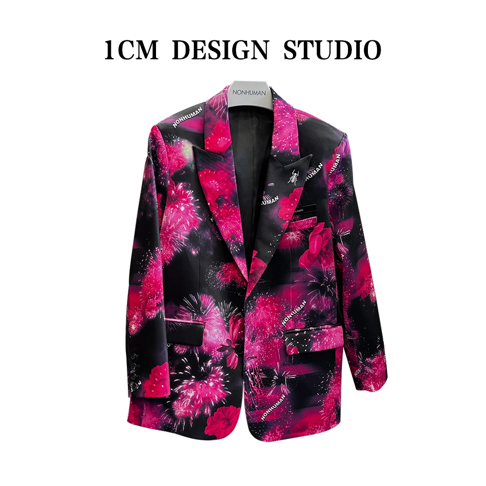 【奕之品牌精选】原创设计师品牌2024秋冬新款彩色烟花宽松西装外套