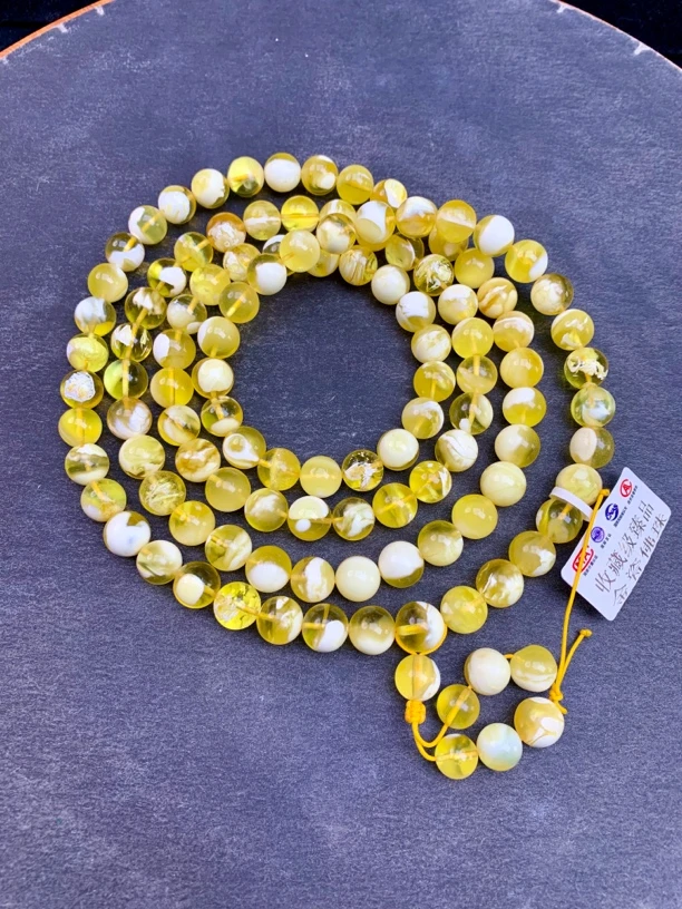 俄料金瓷白荧光妖花佛珠8➕