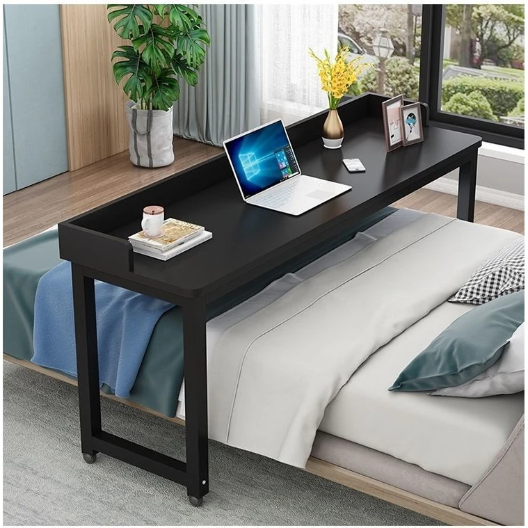 电脑桌床上书桌家用卧室写字台长条跨床桌多功能可移动懒人床边桌